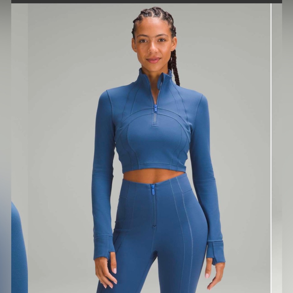 Lululemon Define Cropped Half Zip *Luon Size 8